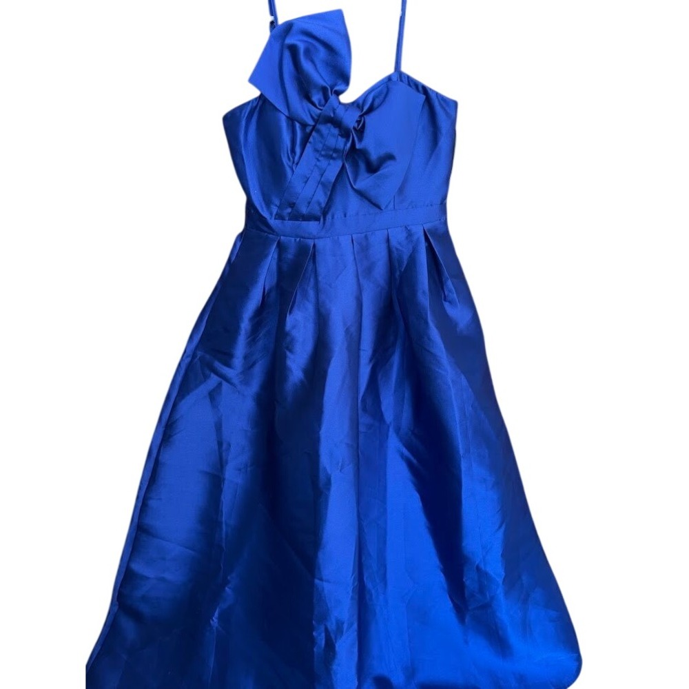 Ever After Red Dress Boutique Royal‎ Blue Bow Cocktail Dress Womens Large NWT